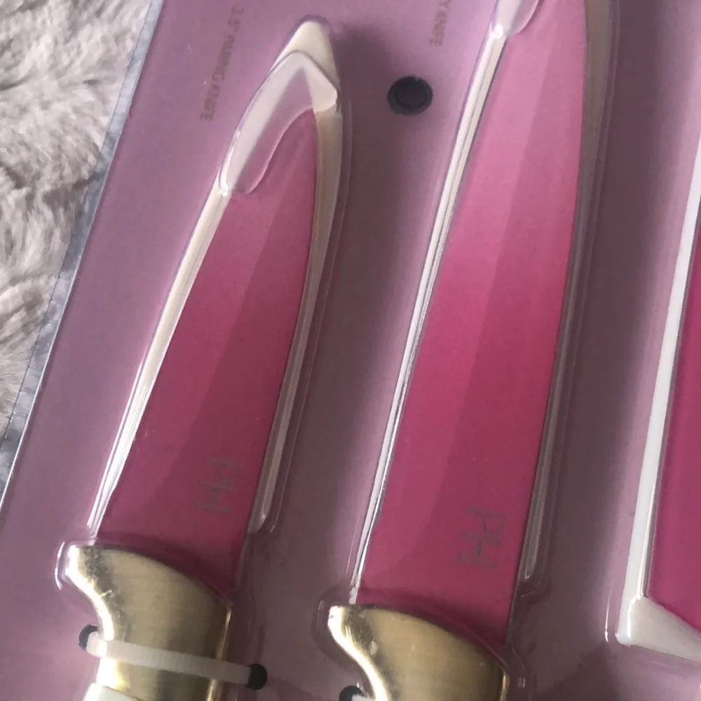 Paris Hilton Pink 3 piece Knife Cutlery Set